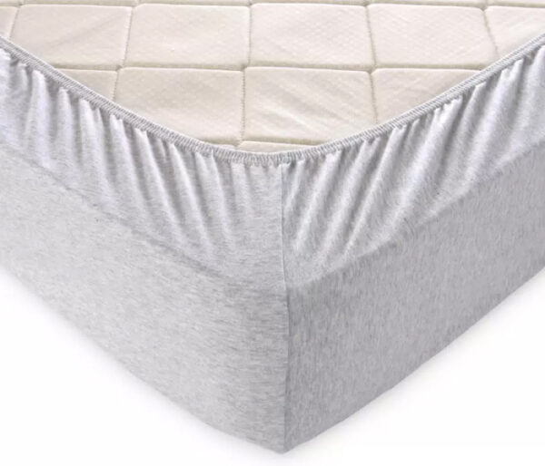 Простынь на резинке Серый меланж